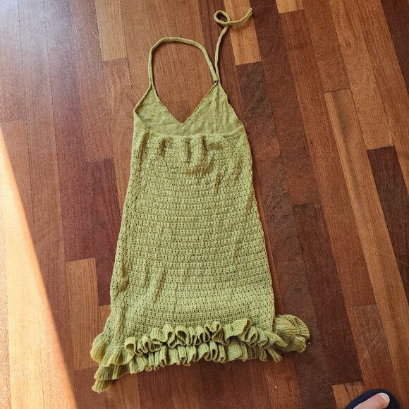SHEIN Green Knitted Cha Cha Dress Size Medium - Picture 16 of 16
